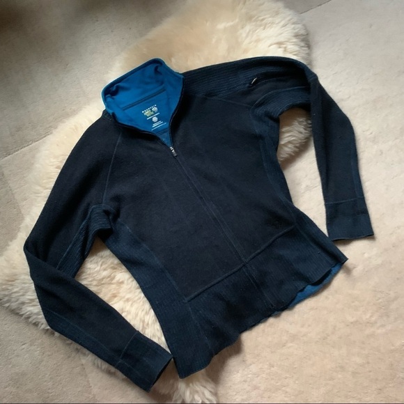 Mountain Hardwear Blue Navy Cozy Knit Sweater Jacket Small - Picture 1 of 7
